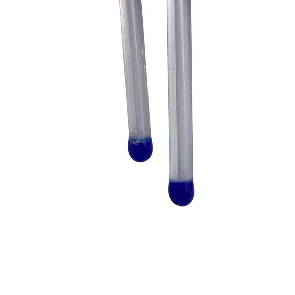 Glass handblown Red Whale swizzle sticks Cocktail stirrers 5.5" barware - Picture 4 of 4